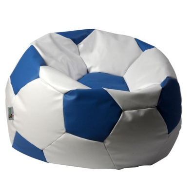 sedací vak Euroball veľký, SK2-SK8 bielo-modrý vzorkový kus v BRATISLAVE