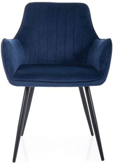 Levně SIGNAL Jídelní židle APPLE VELVET modrá