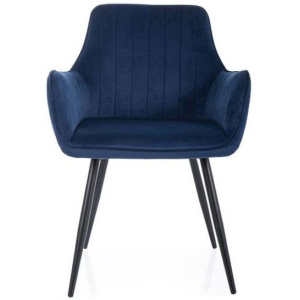 Jedálenská stolička APPLE VELVET modrá