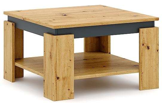 Konferenční stůl AGAVA 68 x 68 cm dub artisan / antracit