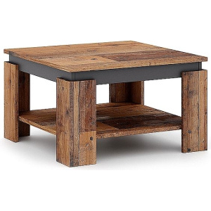 Konferenčný stôl AGAVA 68 x 68 cm staré drevo / antracit