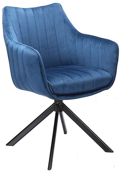 Levně SIGNAL Jídelní židle AZALIA VELVET modrá