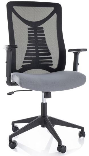 Levně SIGNAL Kancelářská židle Q-330R černá/šedá