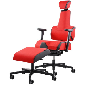 AKČNÝ SET Herná stolička E+Gamer Red&Black HX56/KX99 s podnožkou