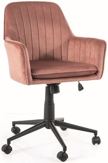 Kancelářská židle Q-886 VELVET antická růžová