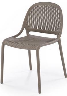 HALMAR Plastová židle K532 hnědá khaki