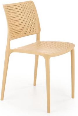 HALMAR Plastová židle K514 žlutá