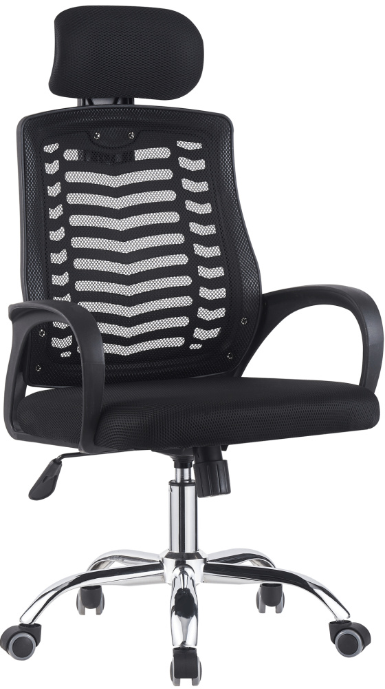 Kancelářská židle, černá/chrom, IMELA NEW TYP 1 gallery main image